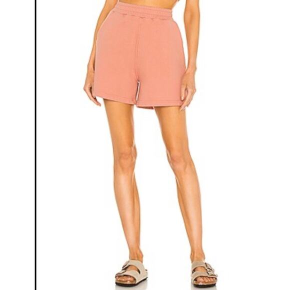 Revolve Sixthreeseven Cotton High Rise The Sweat Short in Salmon Size Small